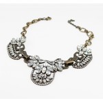 Iced Marquise Crystal Encrusted Statement Necklace 